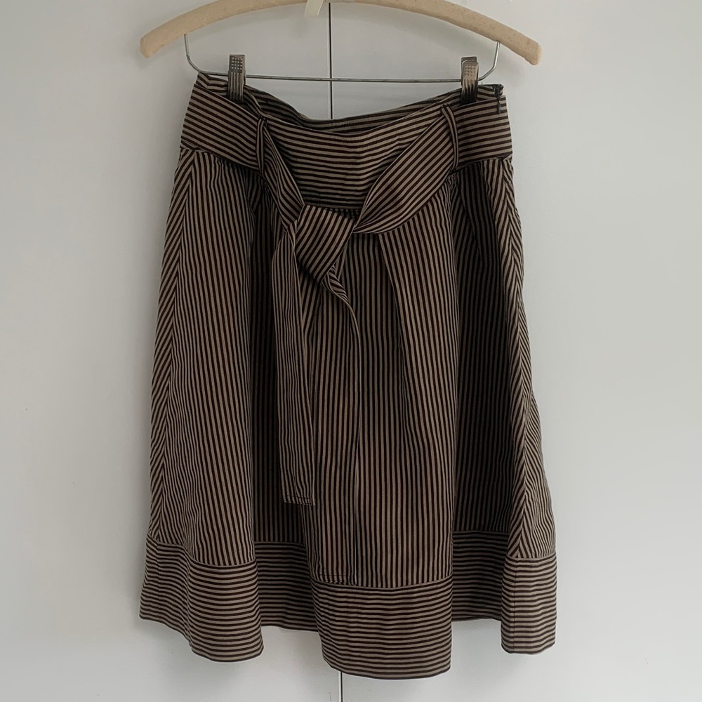 Kenneth Cole Reaction Striped A-Line Skirt